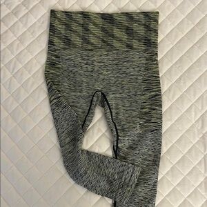 Green Leggings with Stretchy Material and Cutout Detail